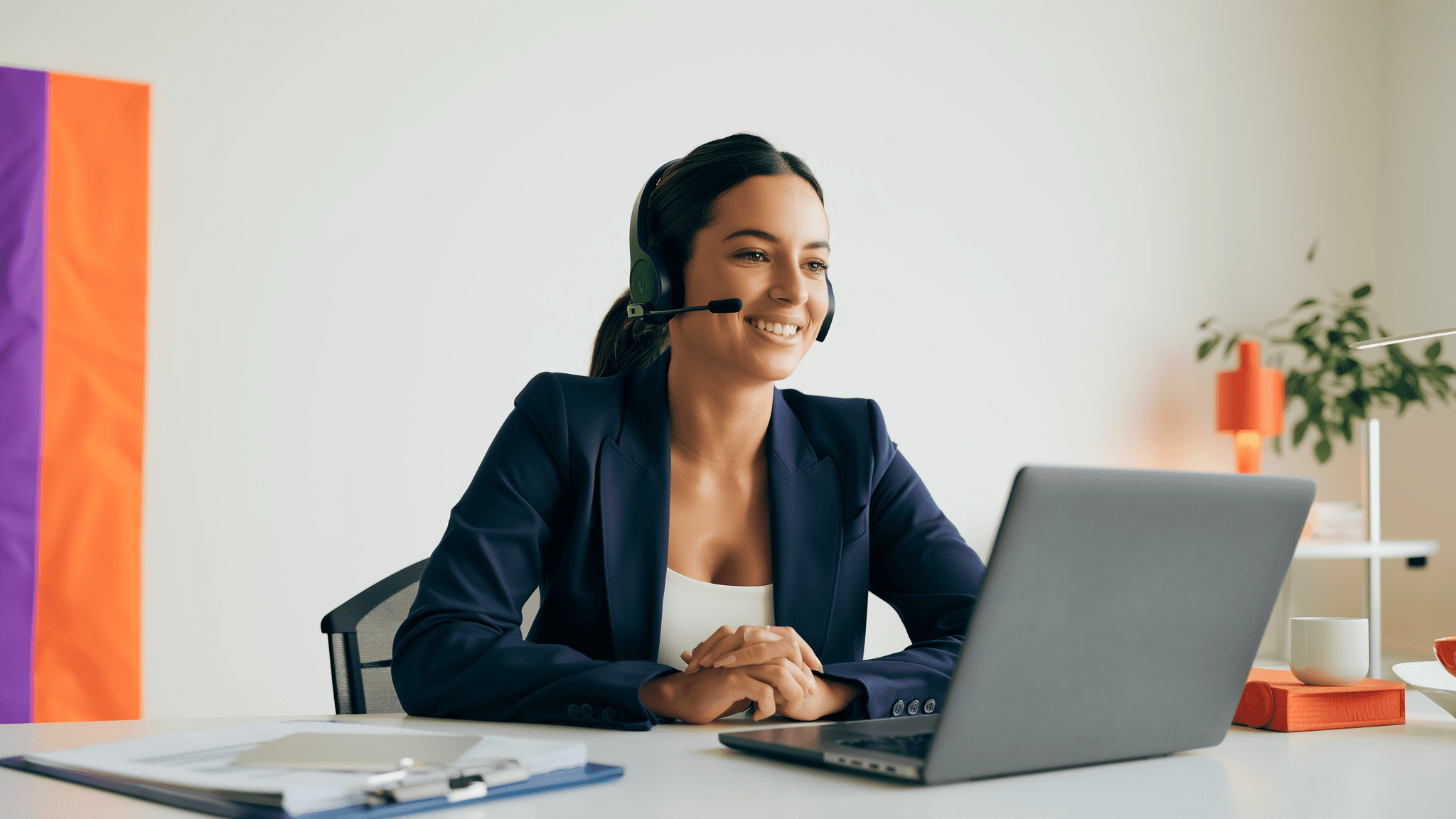 A candidate being interviewed by Sean, the AI recruiter
