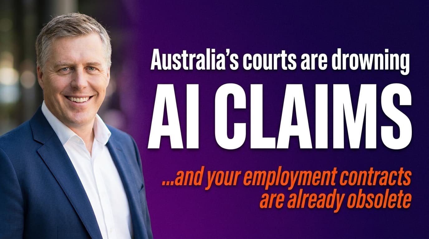 Brett Alegre-Wood with headline: AI is flooding Australia's Fair Work Commission with fake claims